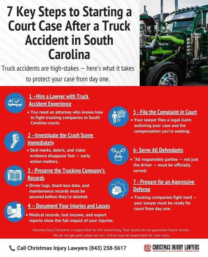 7 Key Steps to Starting a Court Case After a Truck Accident in South Carolina