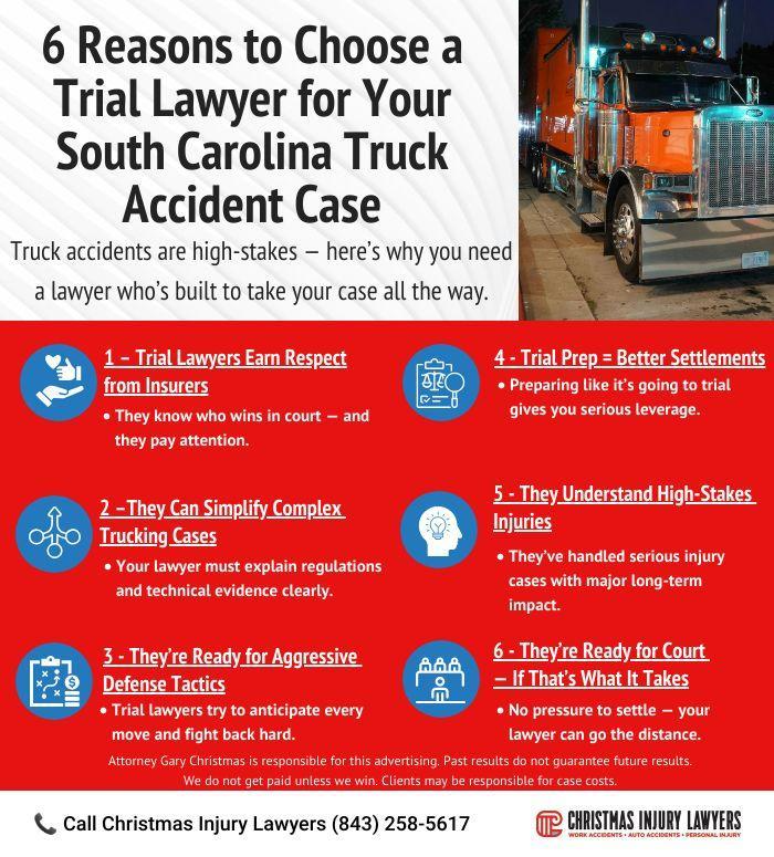6 Reasons to Choose a Trial Lawyer for Your South Carolina Truck Accident Case