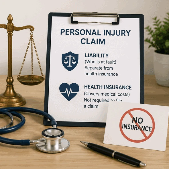 Image of law with notes of no insurance