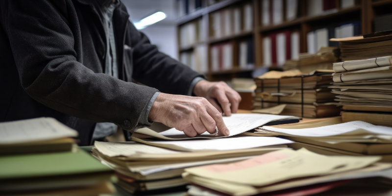 An attorney from Christmas Injury Lawyers in North Charleston, SC, meticulously reviews documents related to