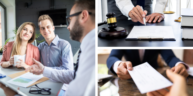 A couple discusses their personal injury case with an attorney, showcasing Christmas Injury Lawyers’ commitment